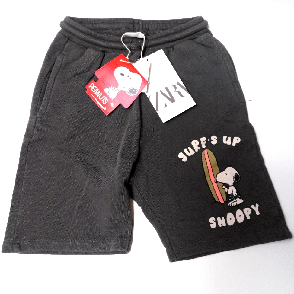 Zara Peanuts Snoopy Surfing Theme Shorts